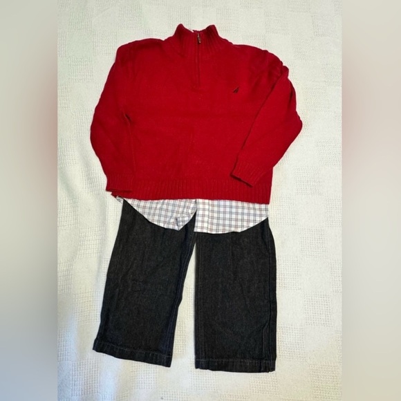 2 Sets Nautica Red and Plaid Set and camouflage wranglers Garanimals® - Picture 5 of 15